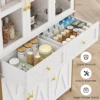 Homfa Living Room Cabinets Large Kitchen Pantry Storage Cabinet, Modern Buffet Cabinet , Tall Hutch Cabinet 6