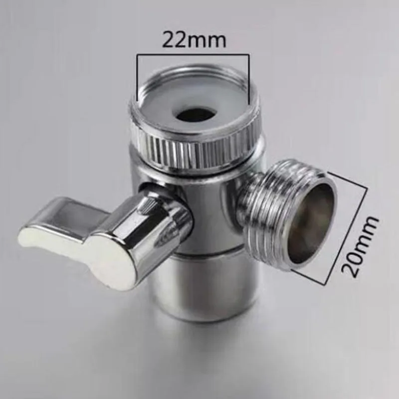 3 Way Tee Switch Faucet Adapter Connector Three-way Valve For Shower Head Diverter Home Bathroom Shower Faucets Water Separator