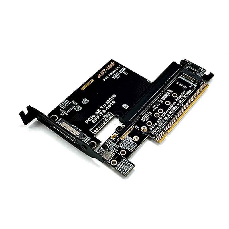 PCIE 5.0 x16 auf x8x4x4 NVMe SSD-Erweiterungs-Split-Karte unterstützt Gen5 256 Gbit/s + 128 Gbit/s + 128 Gbit/s – Detail 14