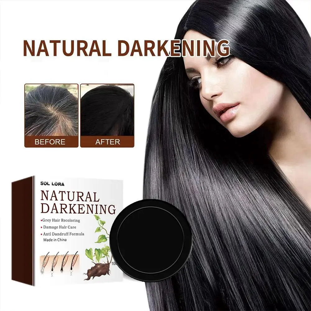 Description Picture 2 of itemPolygonum Hair Darkening Shampoo Soap Bar Repair Gray Hair He Shou Wu Black Soap Oil Control Shampoo Bar Multiflorum Hair Care