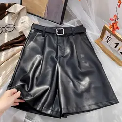Streetwear Sweet Temperament Office Lady 2023 New Pocket Women's Clothing Autumn Winter Thin Fashion Loose Casual Solid Shorts