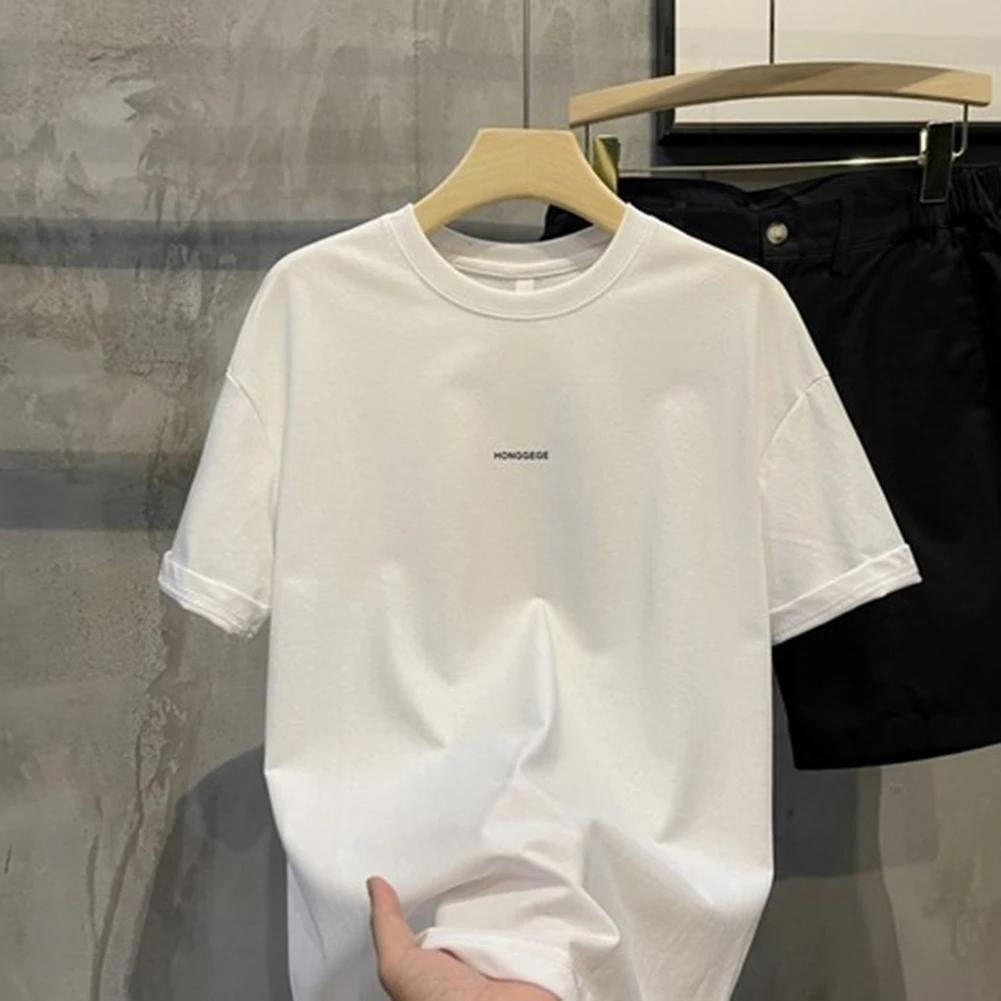 

Fitness Fashion Gym Tops For Summer T-Shirt Men's T Shirt Polyester Daily Holiday Male Non Stretch O Neck Regular