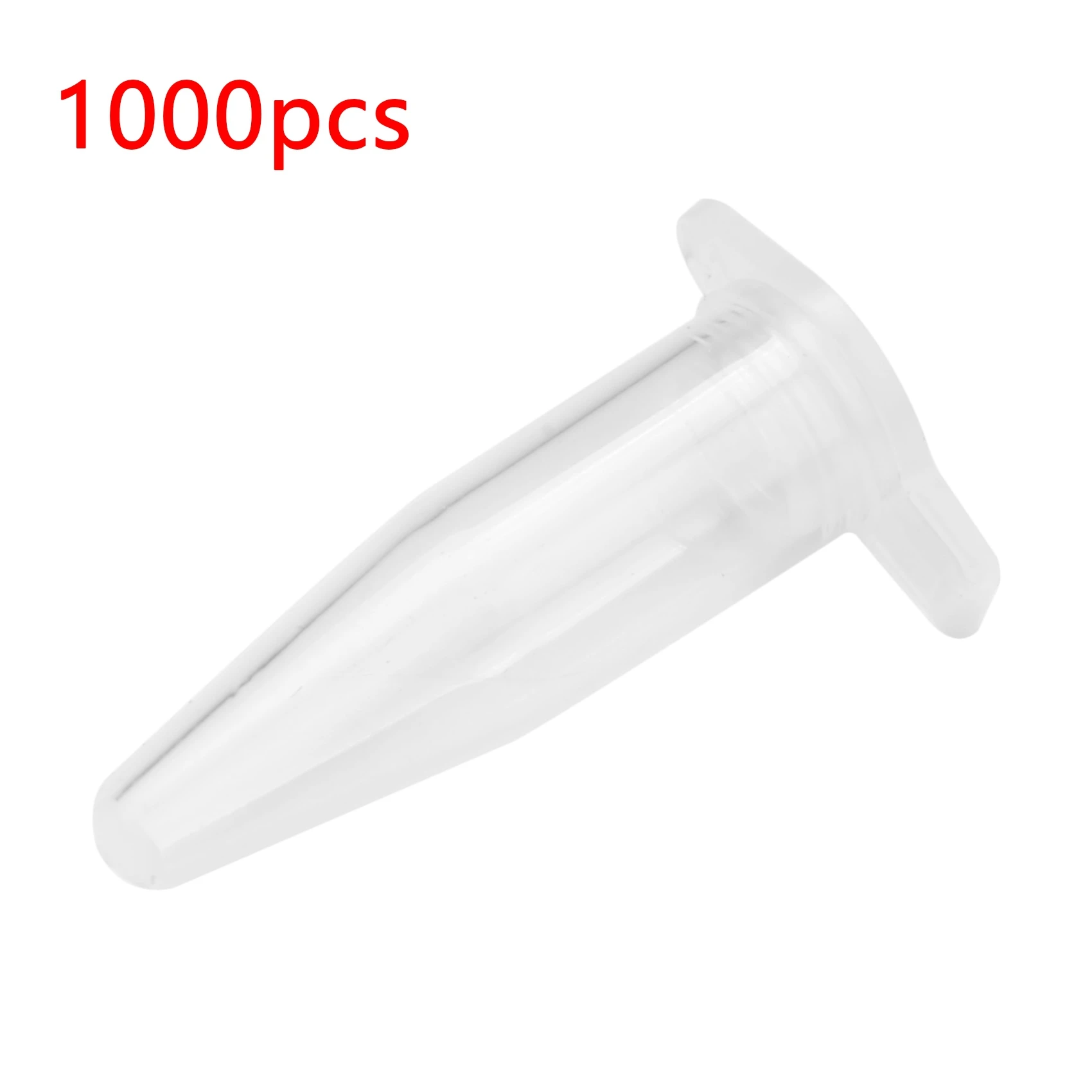 

1000 Pcs 0.2ml Round Bottom Centrifuge Tubes w Attached Caps Clear White