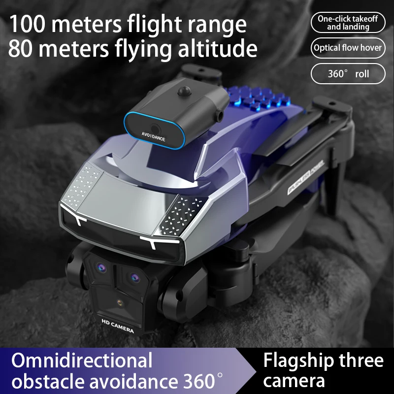 2024 H3 Rc 미니 드론, 브러시리스 드론, 카메라 장착, Hd 광학 흐름, 장애물 회피, 와이파이 Fpv 팔로우 쿼드콥터 헬리콥터