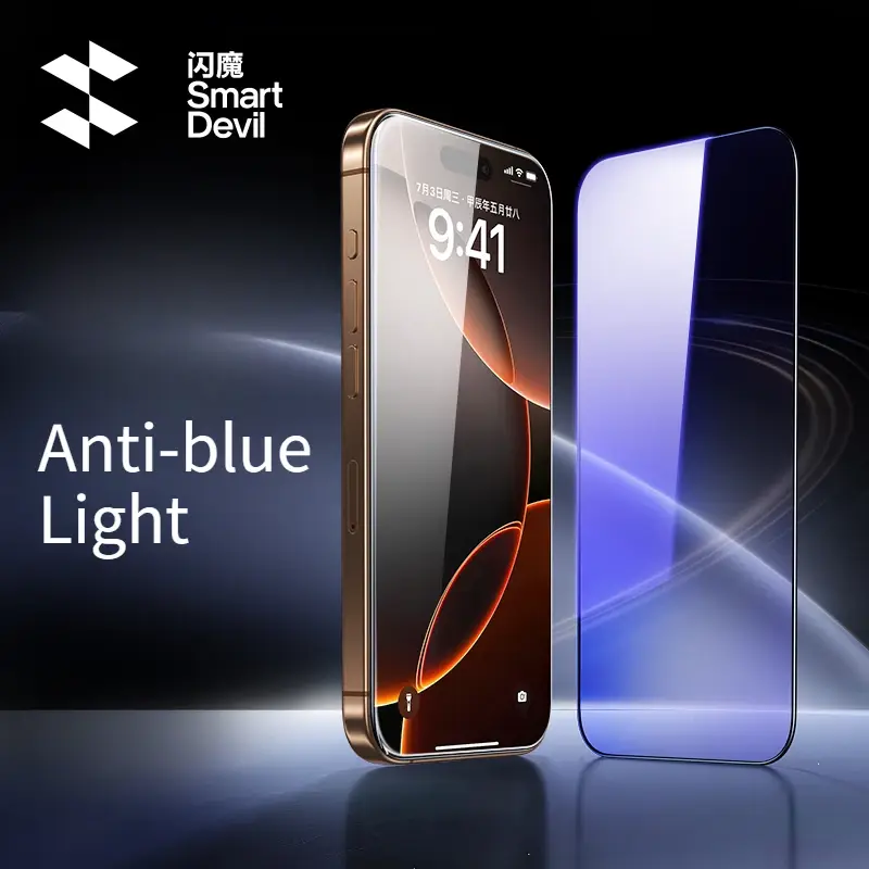 SmartDevil Full Cover Tempered Glass for iPhone 17 17Pro Max 16ProMax 16Pro Screen Protector for iPhone 15Pro HD Anti-blue Light - Image 6