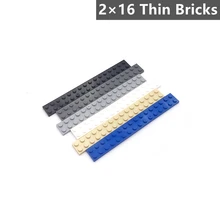 

20 Pcs/Lot Building Blocks Thin Figures Part Plate Bricks 2×16 Dots Compatible With 4282 City Kids Creative Assembly Toys Gifts