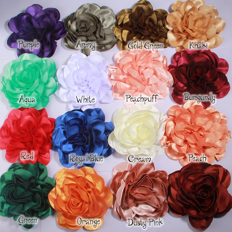 19 cm große super große Blume, beliebt in Europa, handgefertigte Satin-Blumen, künstliche Blumen für Hochzeit, Braut-Dekoration – Detail 1