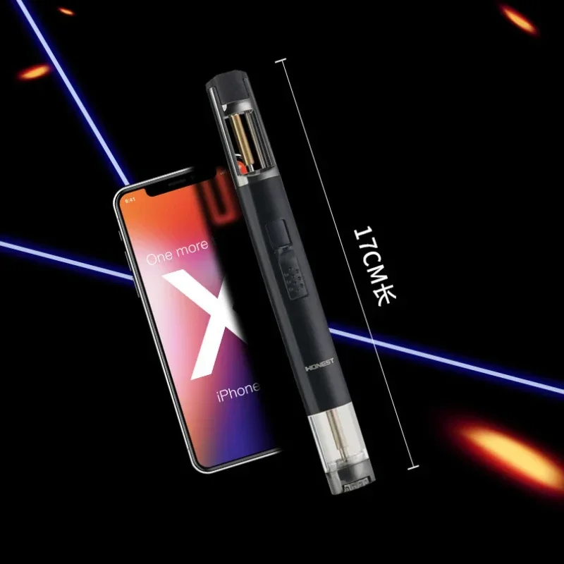 HONEST-Airbrush Torch Turbo Lighter, Windproof Cigar Lighter, Unusual Metal Jet, Butane Gas Pipe Welding Lighter, Kitchen Gadget 6
