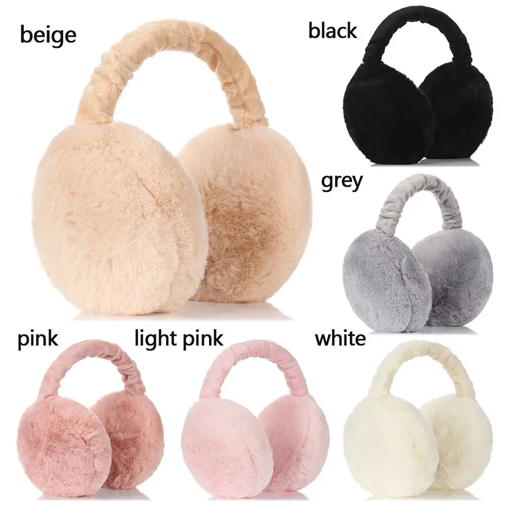 Adjustable Autumn And Winter Foldable Ear Cover Earflaps Women Earmuffs Solid Color