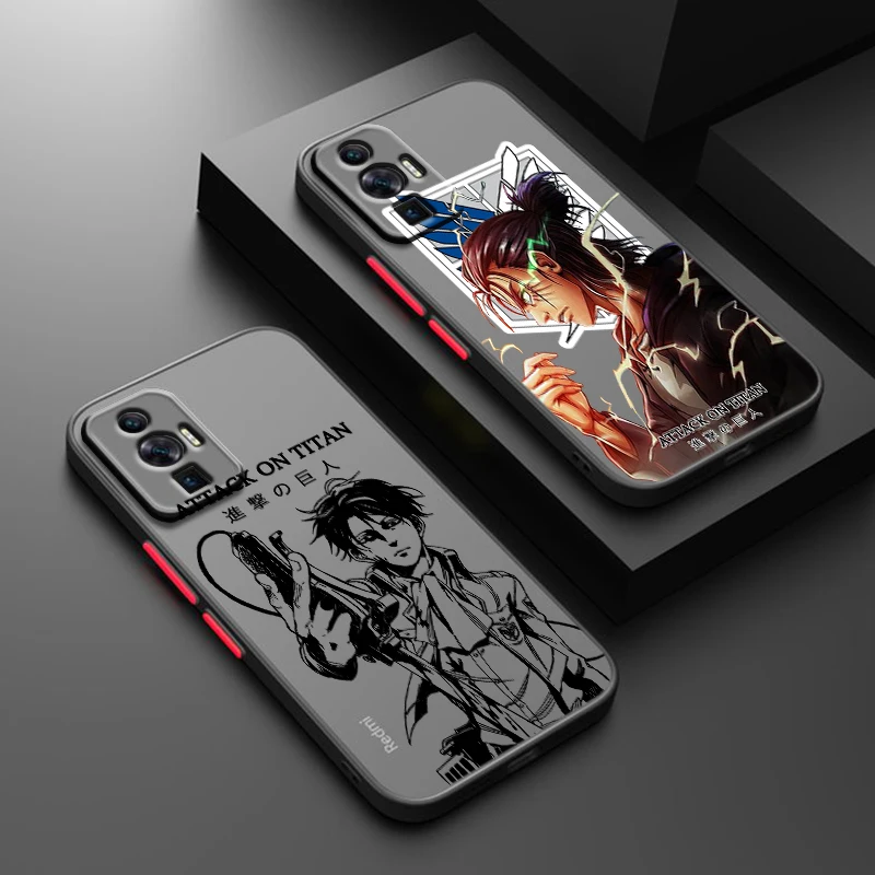 Attack On Titan Anime Cute For Redmi 12C 11A 10X 10C 10A 9C Nfc 9At 9A 9T 8A 7A A2 Plus Power Custodia Per Telefono Traslucida Smerigliata