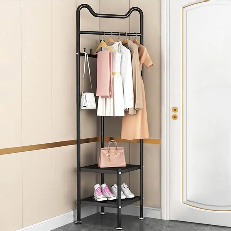 Simple Corner Clothes Drng Ra Bedroom Bede Floor Standing Storage elf Living Room Home Use Coat Hanger Indoor Drng...
