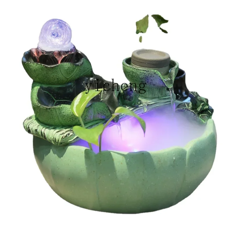 

XL Lotus Wind Water Circulation Fountain Decoration Office Fish Tank