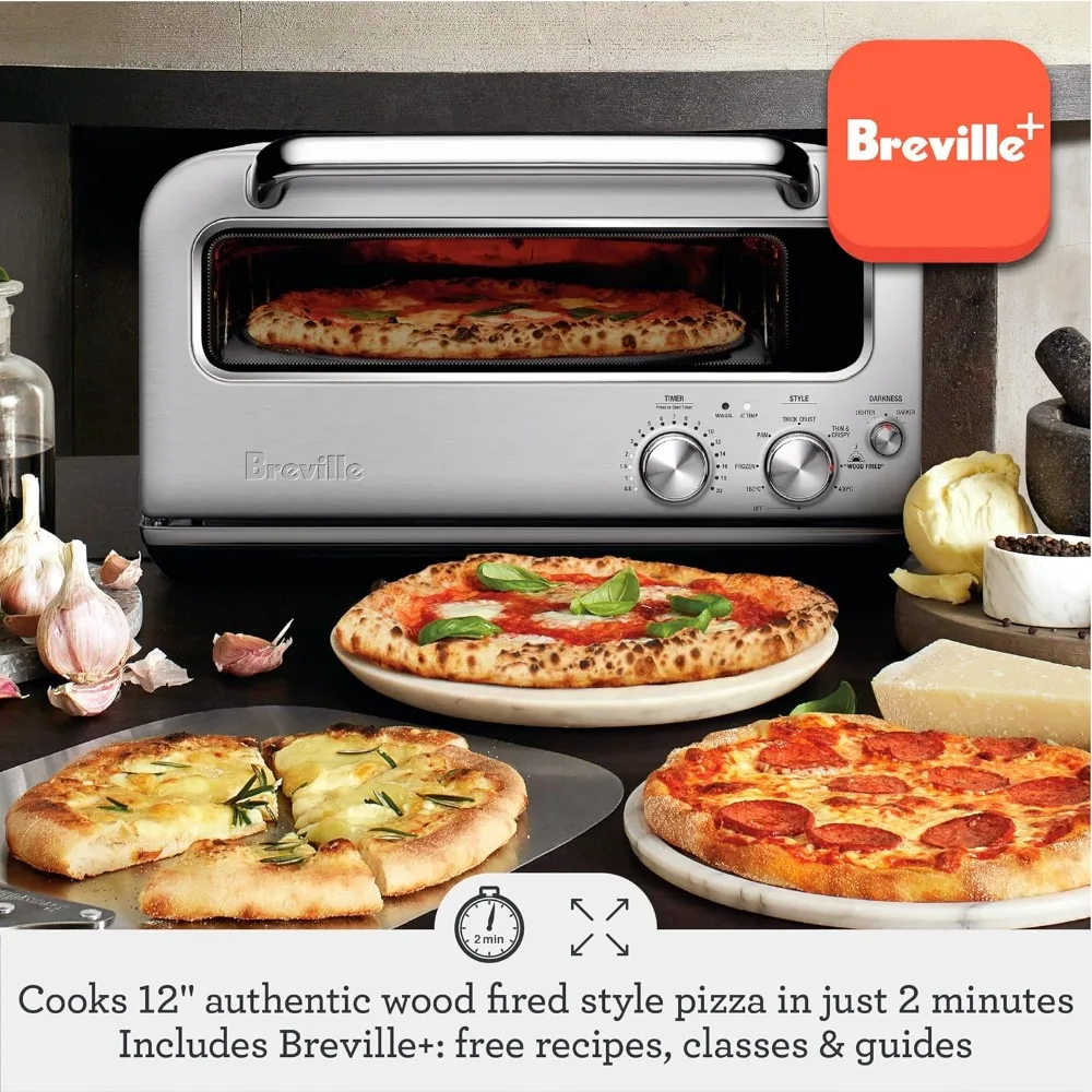 Smart Pizza Oven W/Preset Cooking Functions, Include Wood Fired, Pan, Thin & Crispy, and Frozen, Up to 750°F 6