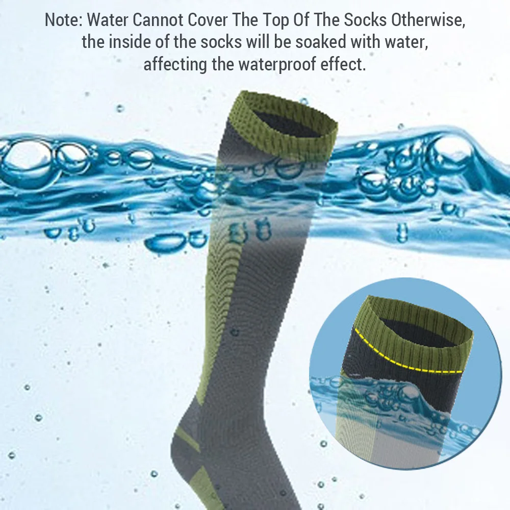 Waterproof Socks for Outdoor Activities Long Tube Waterproof Socks for Hiking Cycling Camping Keep Feet Warm and Dry Targeted waterproof socks