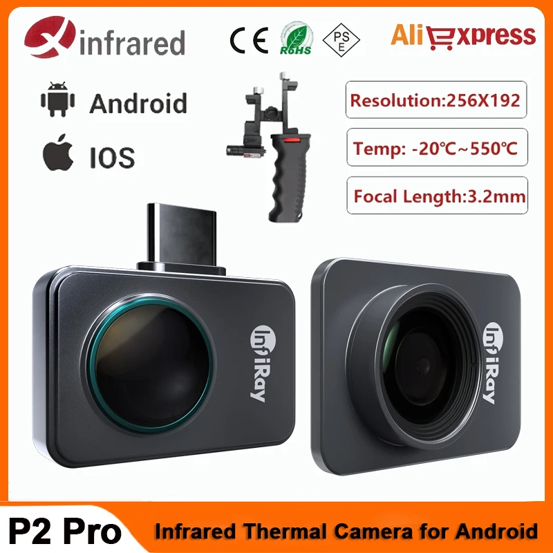 

InfiRay P2 Pro мобильный телефон Инфракрасный Тепловизор, тепловизор, печатная плата цепи, промышленный тест, температура нагревательной трубы пола