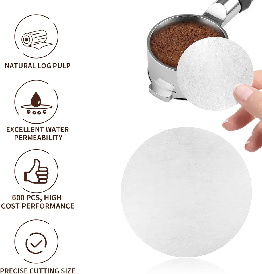 Filtres à Café Papier 51 Mm – 500 Pièces – Compatibles Machines Expresso – Pour Un Goût Pur Sans Amertume