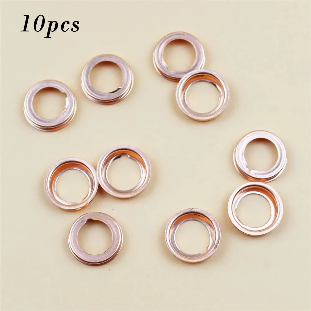 10Pcs Oil Drain Plug Crush Washer Gaskets 11026JA00A For Nissan 2010 2011 Metal Crush Gaskets For Nissan 370Z Cube 2010 Aluminum Gasket Kits Oil Drain Plugs