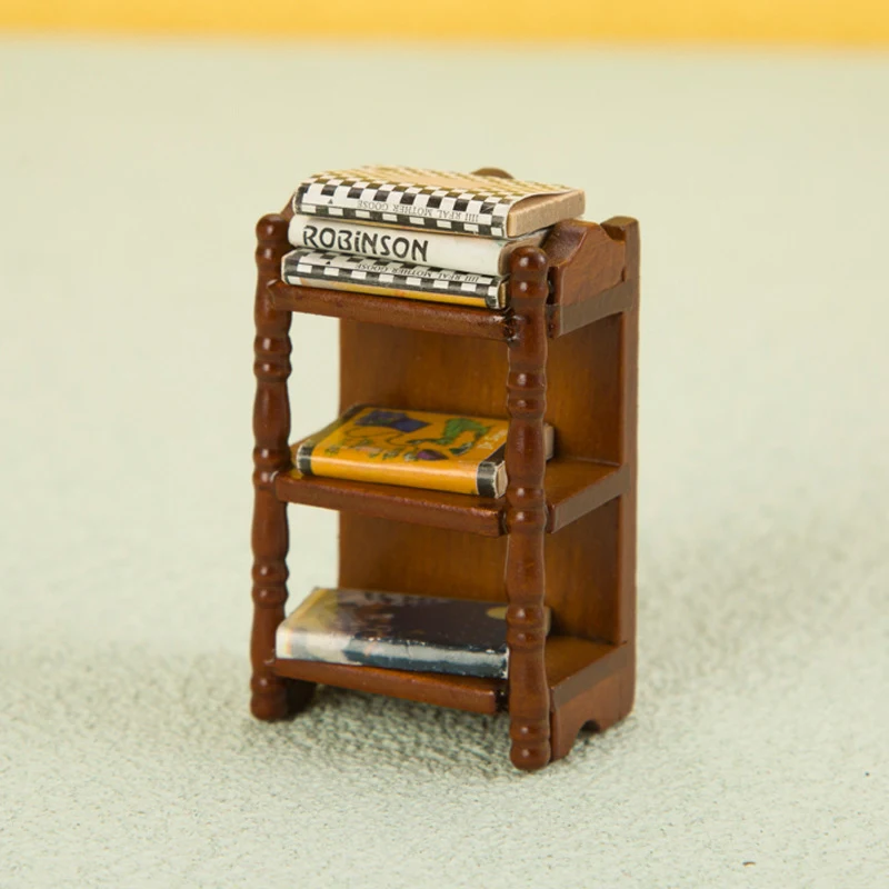 

1:12 Dollhouse Miniature Bedside Stand Storage Rack Nightstand Furniture Bedroom Model Doll House Scene Decor Toy Accessories