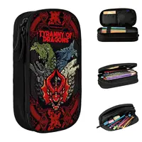 Dungeon And Dragon Game Fans Merch Pen Box Large-capacity Office Supplies Tyranny of Dragon Poster Pencil Bag Amazing Gift 1
