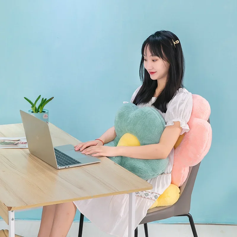 35cm/50cm Sunflower Cushion Soft Warm Sofa Bed Sleeping Back Colorful Flowers Plush Pillow Home Decor Floor Winter Thick Mat 4