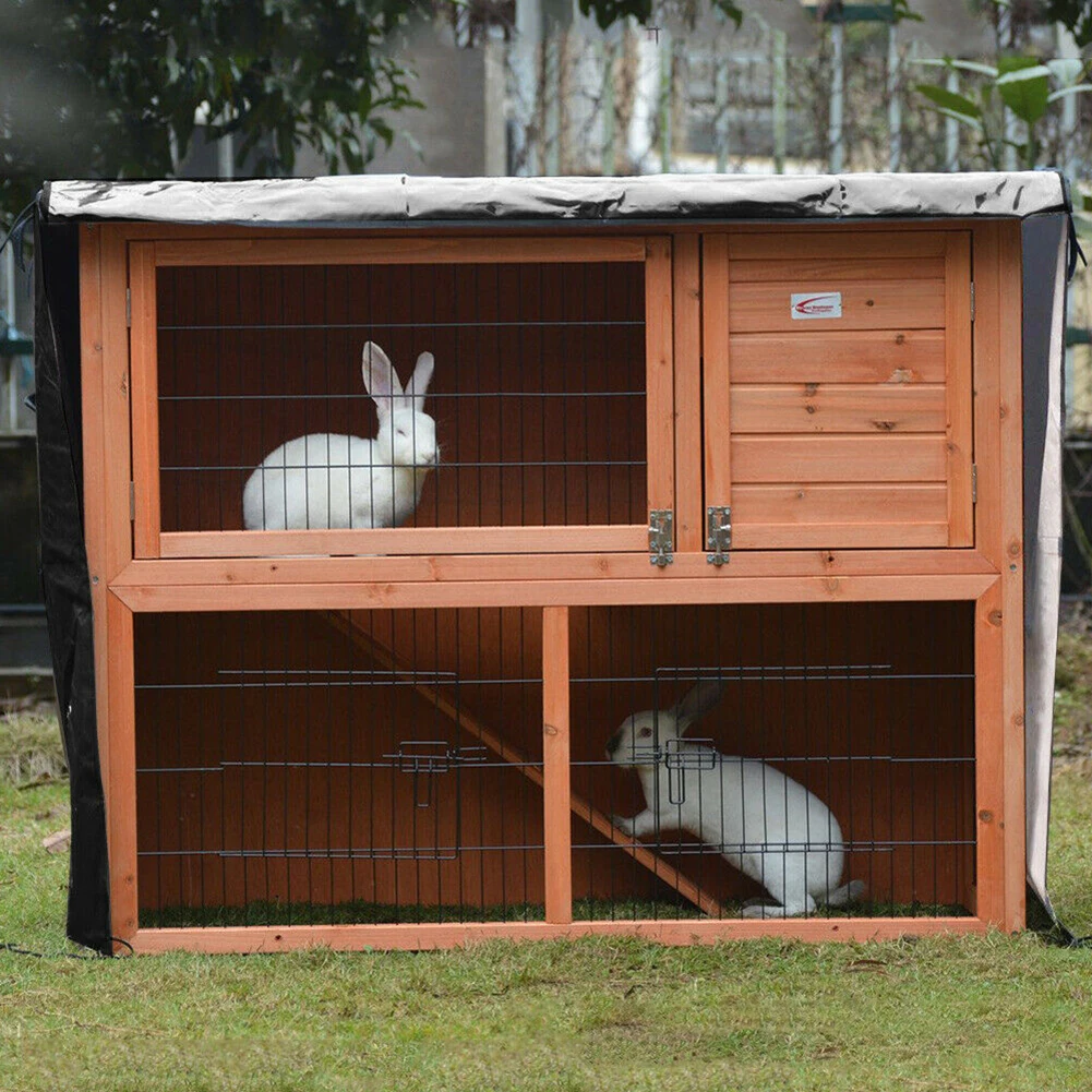 RabbitHutchCoverBunnyHutchPoultryCageCoversWithAirHole