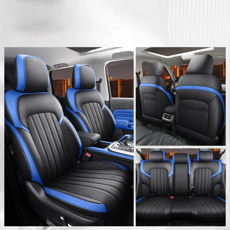thumbnail image 1 of Juego completo de fundas de asiento de coche personalizadas de cuero para Tank 300 2021 2022 2023 2024, accesorios protectores de estilo interior de coche, 1 of 5