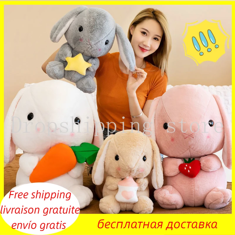 Large Cute Rabbit Plush Toy Lop ears Bunny Stuffed Animal Plushie ...