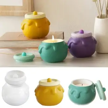 Cream Honey Jar Storage Candle Holder DIY Drip Resin Gypsum Box Candle Cup Jewelry Ornaments Silicone Mold 2