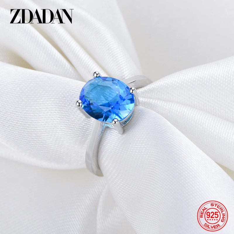 Anillo De Plata De Ley 925 Con Piedras Preciosas De Arco Iris Para