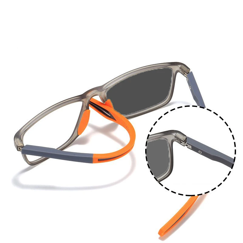 Anti Blue Light Myopia Glasses Finished Photochromic TR90 Silicone Sport Myopia Glasses Optical Short Sight Eyeglasses Diopter 3