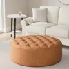Ascot Ottoman in Full-Grain Pure-Aniline Italian Tanned Leather in Cognac Tan 1