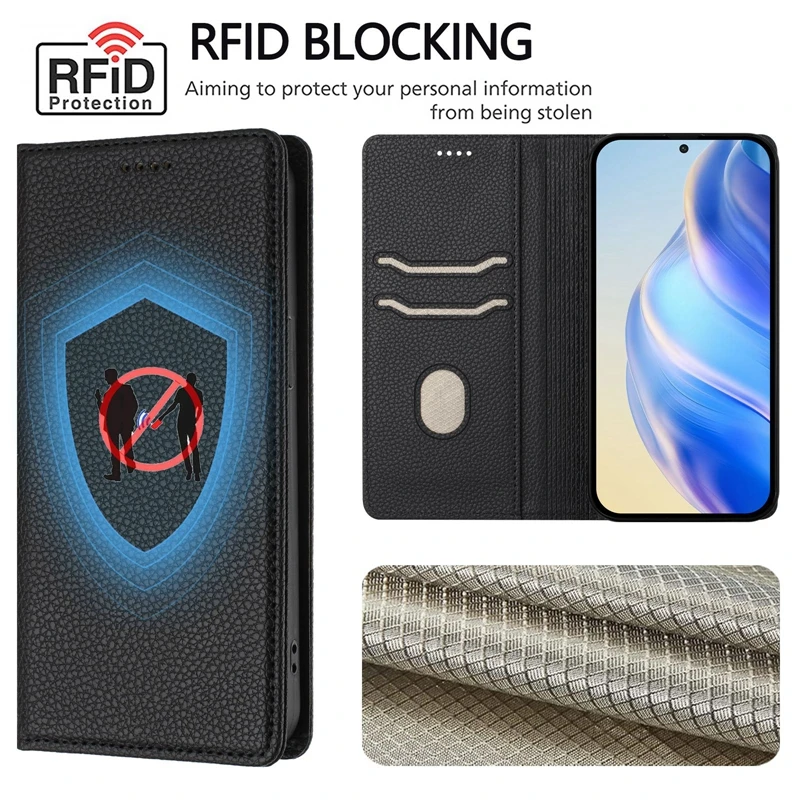 Elegant Leather Wallet Case - Fashion Style Magnetic Phone Cover