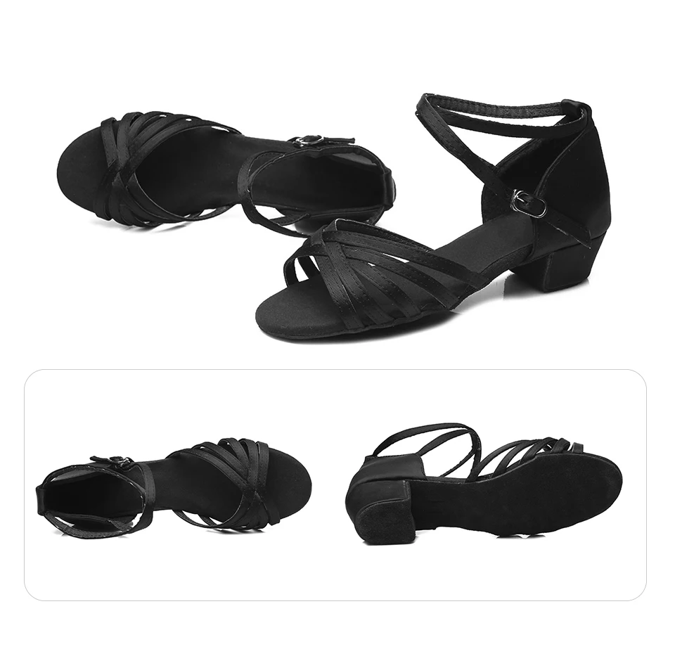Zapatos de baile para niñas y mujeres, zapatos de salón latinos para niños/niños, Tango, Salsa, zapatos de baile latino, zapatos de entrenamiento de Salsa de tacón bajo