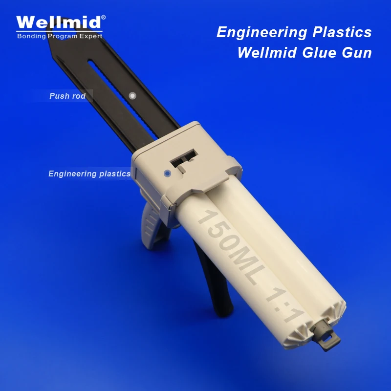 150ml 1:1 Adhesives Dispensing Gun 2K Kit Portable Double Tube Mixing Dispenser Loctite ARALDITE 3M Cartridges AB Glue Gun