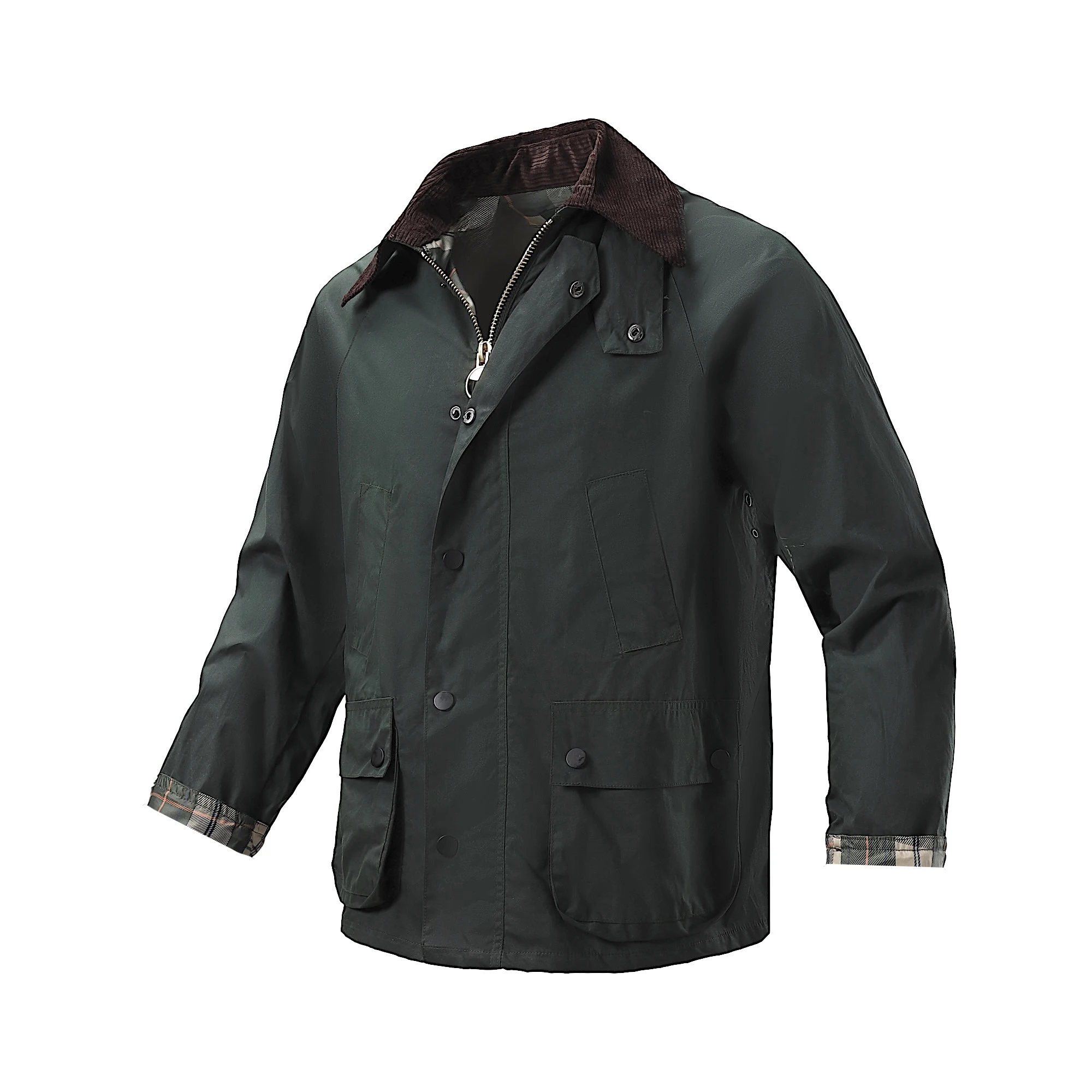 Veste de pêche cirée vintage 100% coton - Parka doublé pour pêche traditionnelle