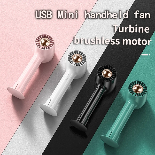 Usb Mini Kézi Ventilátor Néma Turbina Kis Zseb Hordozható 2000 Mah Erős Nyári Hűtőventilátor Asztali Levél Nélküli Elektromos