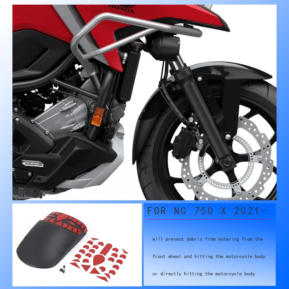 

FOR Honda NC 750 X NC750X New Motorcycle Accessories Black Front Mudguard Fender Extender Extension 2021 2022