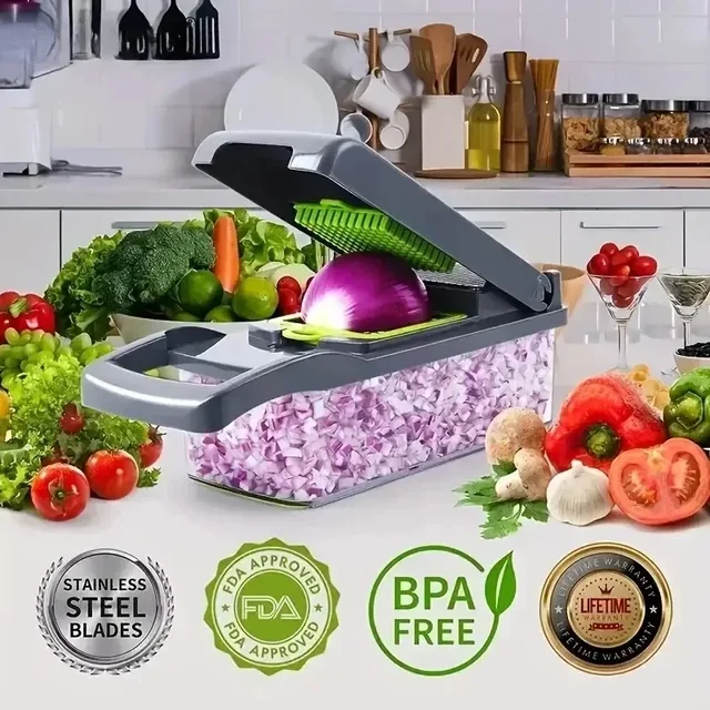 Xiaomi 14/16 in 1 Multifunctional Vegetable Chopper Cutting Artifact Vegetable Slicer Diced Food Handle Grate Chopper Kitchen 2