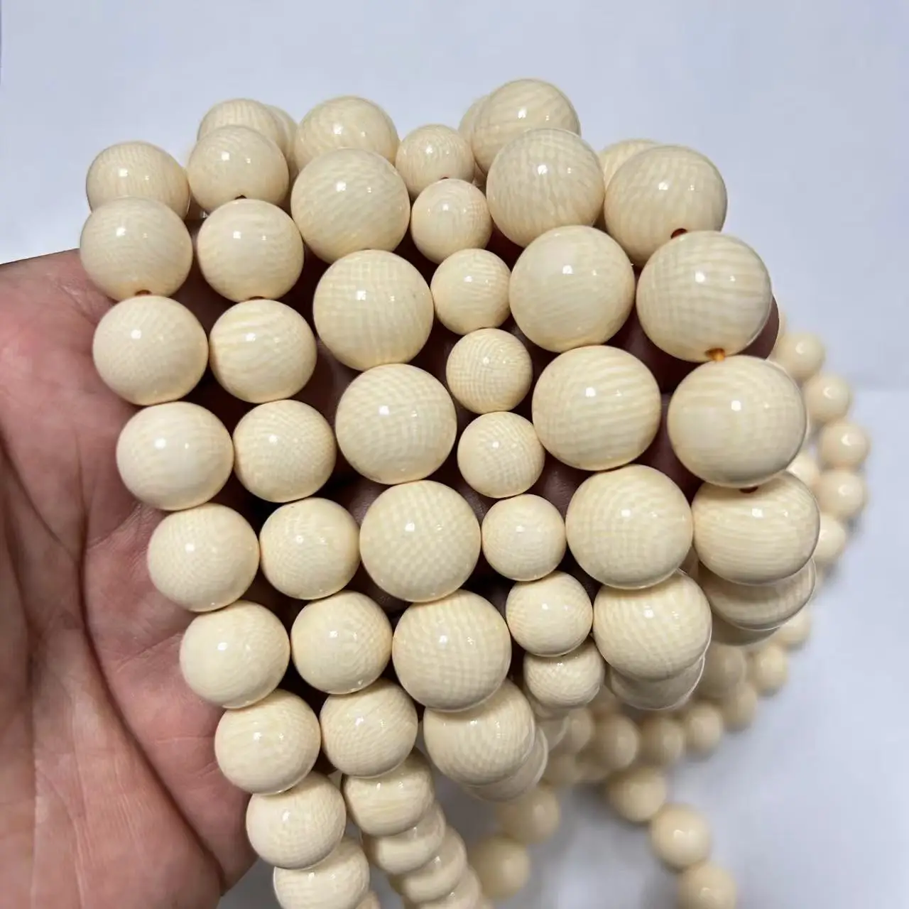 mammoth ivory imitation ivory resin Mesh Knife Handle Hand Carved Inlaid Imitation Mammoth Ivory Crafts Mesh round Rod Material