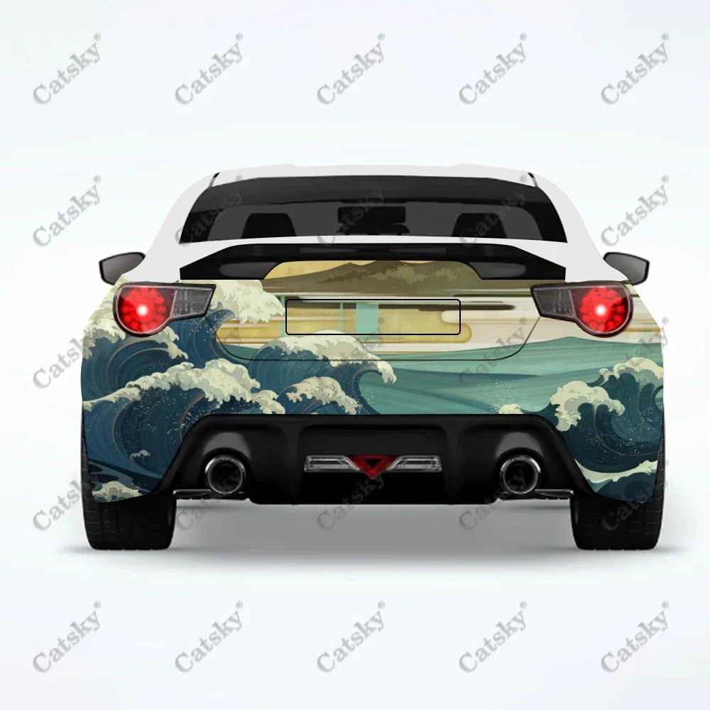 

Японские Автомобильные Наклейки Wave Art, модификация заднего хвоста грузовика, подходит для грузовика, обезболивающие аксессуары для упаковки, автомобильные наклейки, наклейки
