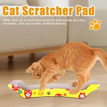 Wooden Cat Scratcher Scraper Detachable Lounge Scratching Post For Cats Training Grinding Claw Toys Cat Scratch Board 1