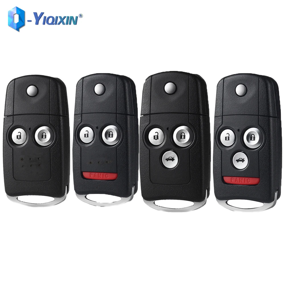 Beefunny Flip Remote Key Shell Case Fob 4B For Honda Accord Civic Pilot With Button Pad (Key Shell