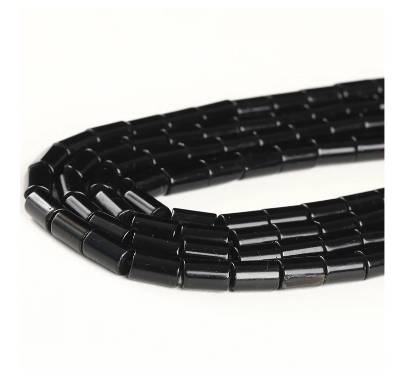 6x9mm Natürliche Schwarze Turmalin Zylinder Form Perle Lose Spacer Rohr Perle für Schmuck Machen Diy Halskette Armband zubehör – Detail 6