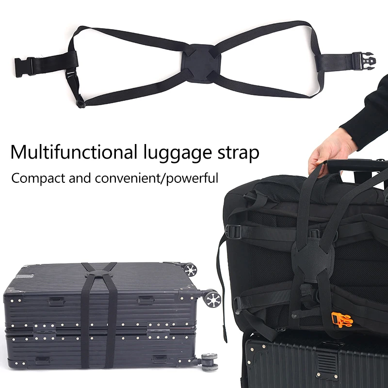 

1Pc Elastic Telescopic Luggage Binding Belt Adjustable Travel Bag Fixed Belts Elastic Cord Cross Packing Belt Binding Belts