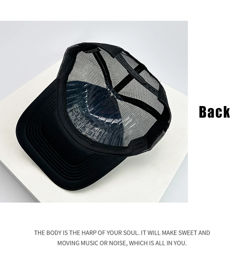 New Unisex Coconut Tree Letter Embroidery Baseball Hats Sunshade Casual Breathable Color Block Trucker Caps Versatile Fashion