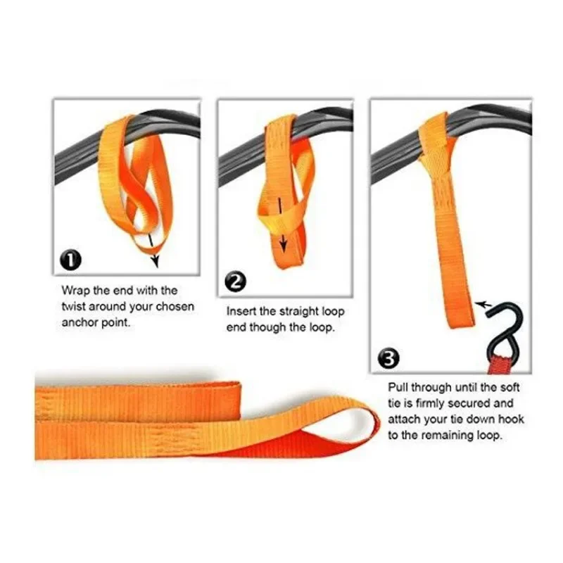 Soft Loop Tie Down Straps or Securing ATV Motorcycles Scooters Dirt Bikes Lawn Mutipurpose Motor Tie Downs Luggage Straps