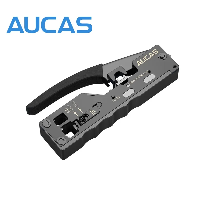 Фото Сетевые плоскогубцы AUCAS Rj45, инструмент для обжима и зачистки для разъемов 6P6C 8P8C №3