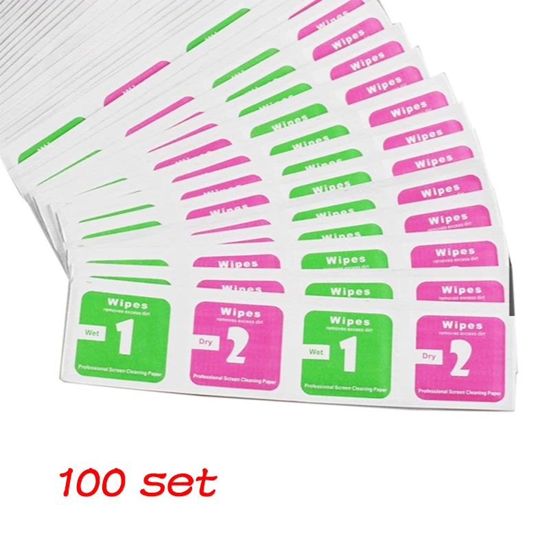 100pcs disposable screen cleaning wipes paper for camera lens phone LCD screen dust removal tool cleaning wipes paper set camera cleaning kit
