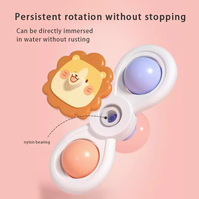 Bathing Toys Infant and Toddler Dining Table Suction Cup Rotation Happy Bathroom Water Play Shower Toy CHILDREN'S Puzzle Cartoon Top