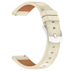 Elegant 18mm Women's Leather Smart Watch Strap Bracelet - 18mm Universal (Apricot)